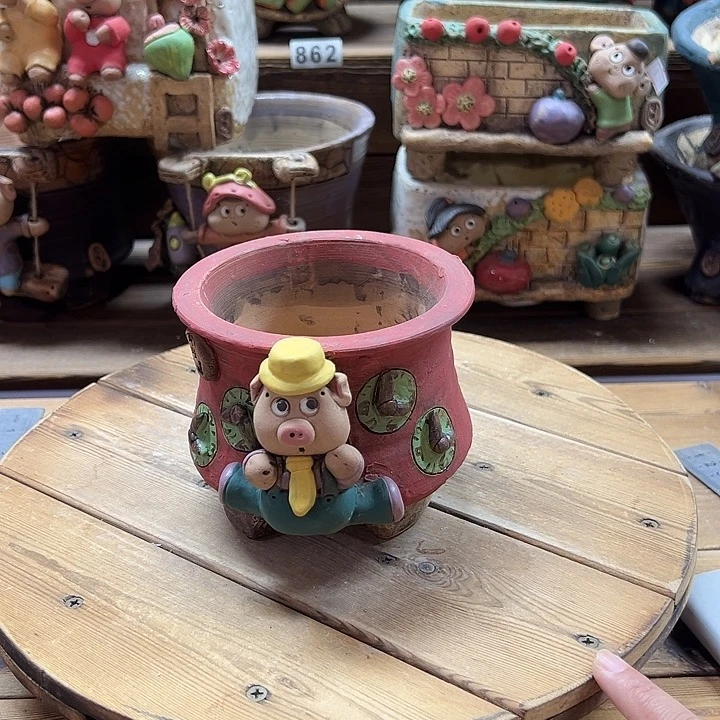 嘻哈多肉花盆百搭