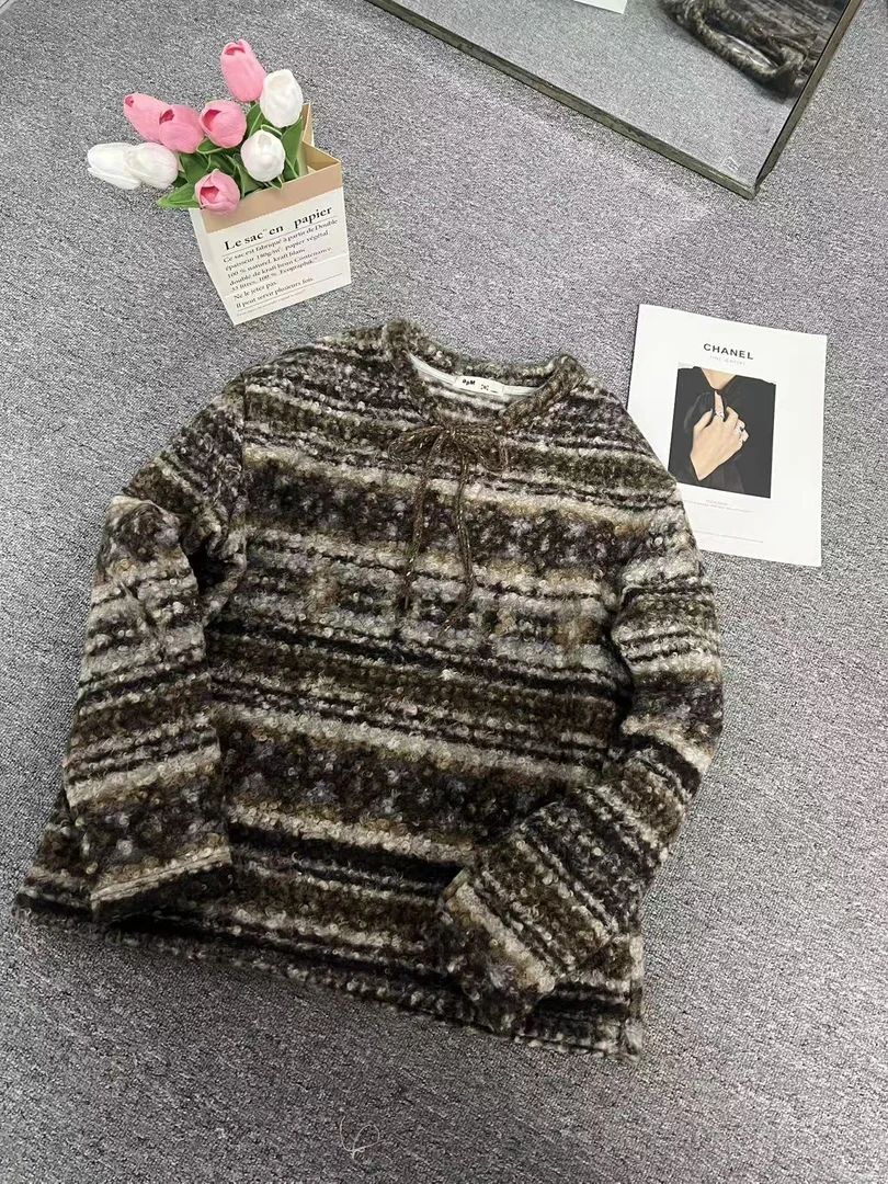 YD-韩系！蝴蝶结圈圈毛卫衣25秋冬新款宽松版休闲长袖卫衣女