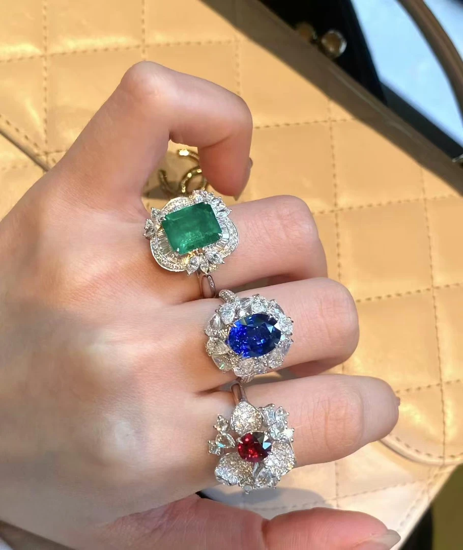 铜合金戒指 铜合金戒指ins简约轻奢百搭气质小众戒指可调节戒指