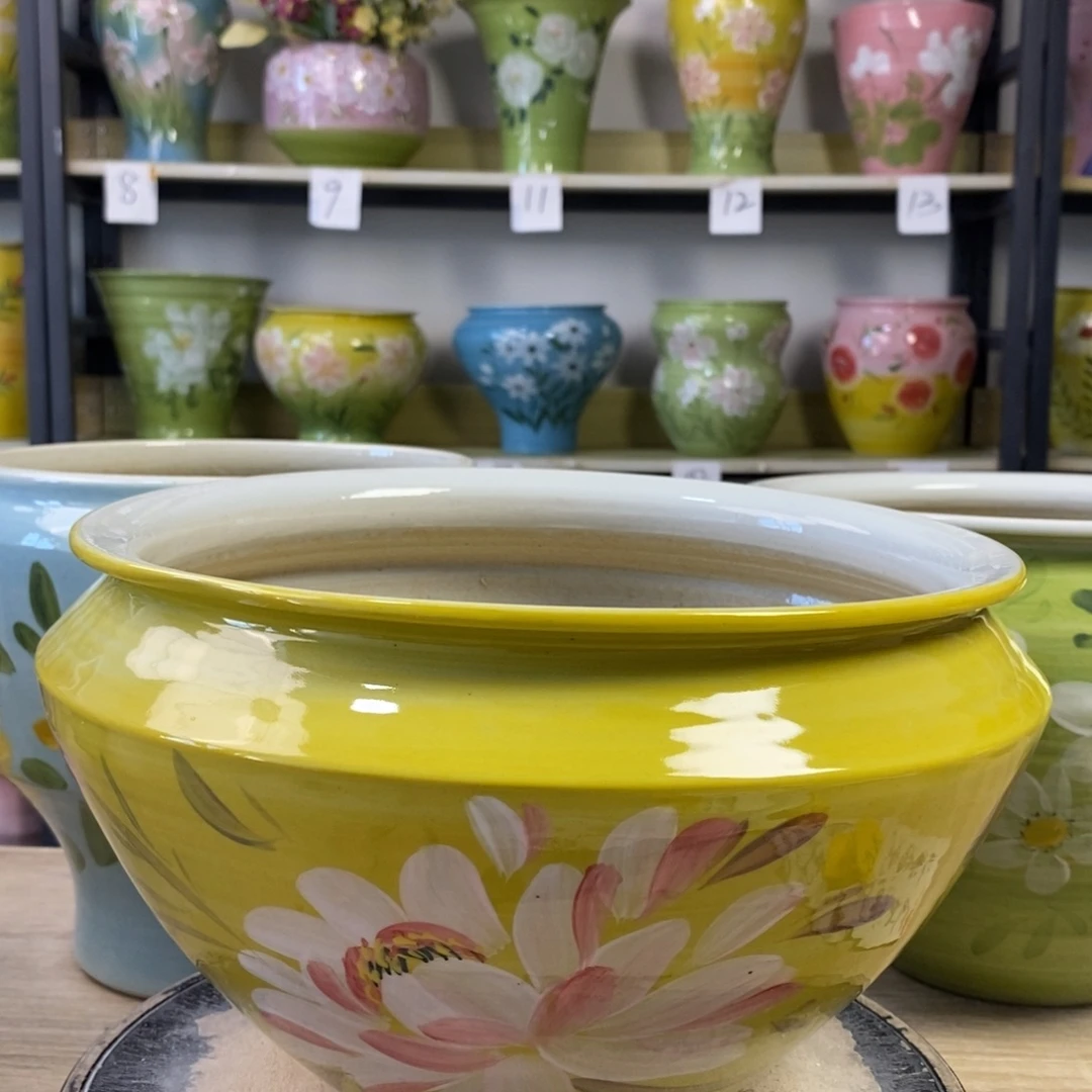 景德镇手工手绘陶瓷花盆