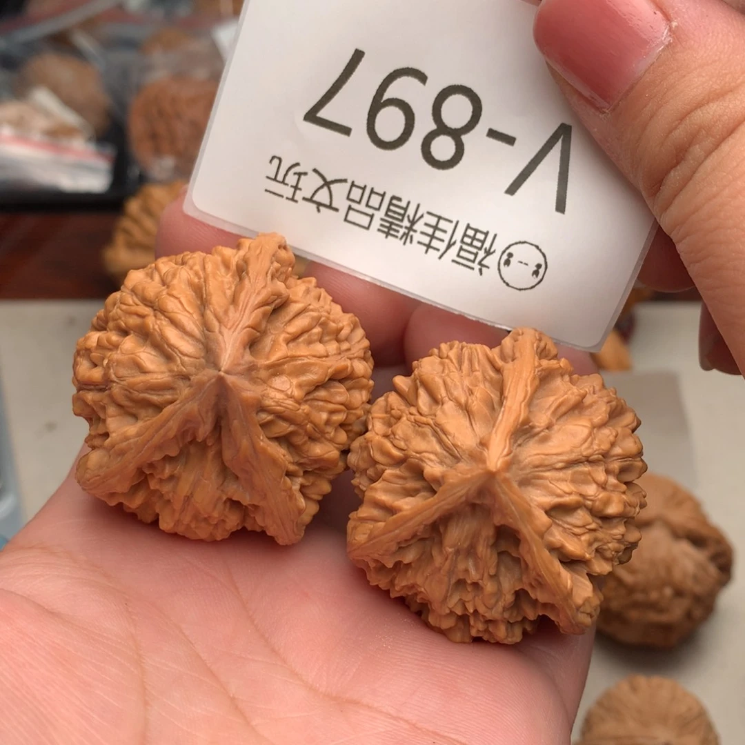 文玩核桃把件43官帽三棱……