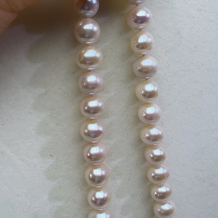 银S925镶嵌颈饰淡水珍珠➕10-11高品极光炫彩蔓塔