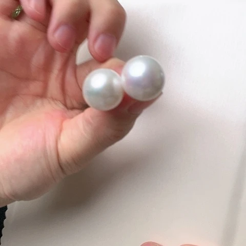 淡水珍珠耳饰未镶嵌