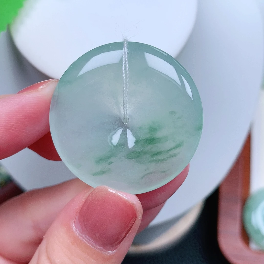 翡翠未镶嵌颈饰平安34.6-6.1