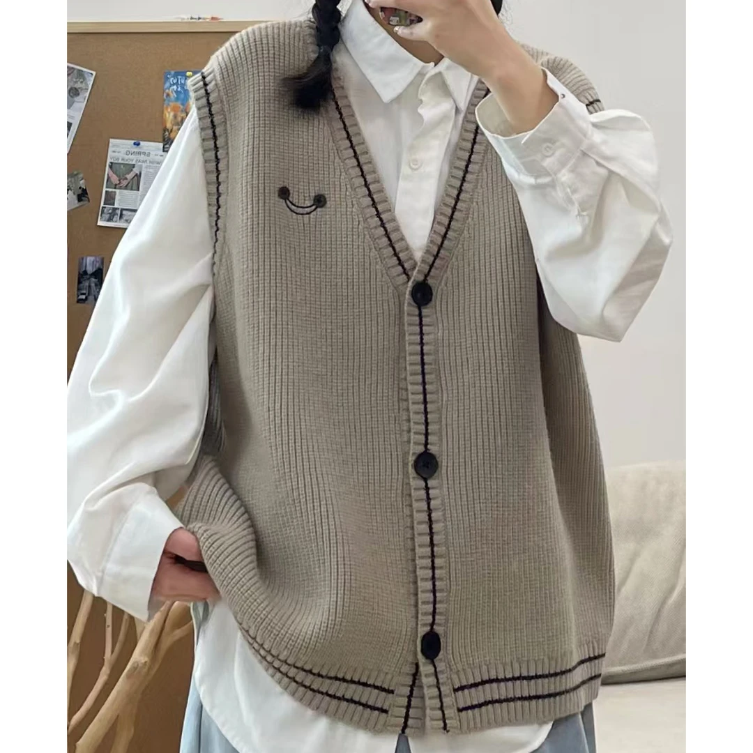 新款拼接复古针织马夹EN24006款