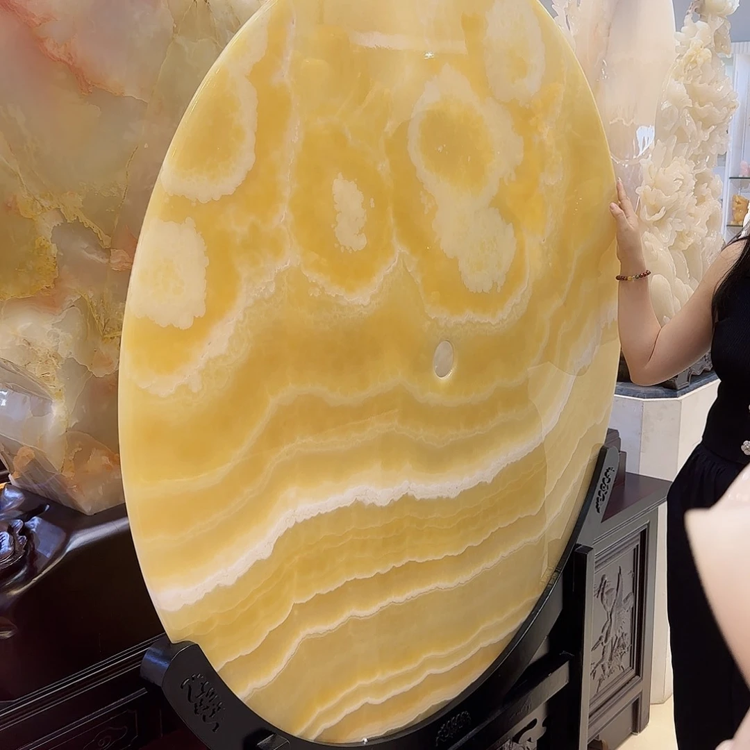 石材晓*哥大平安扣摆件