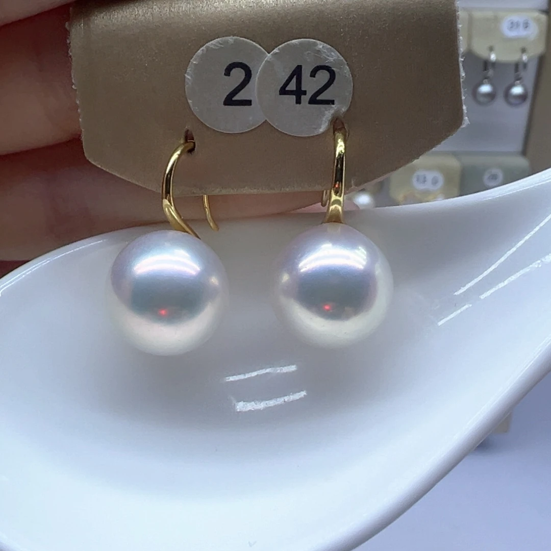 银S925镶嵌淡水珍珠耳饰