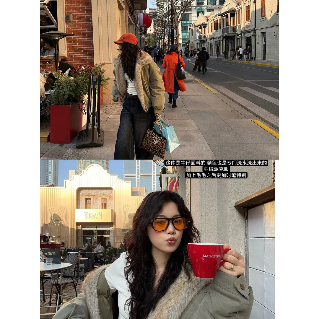 Seyora【独家调性】 100%棉工装外套90白鸭绒派克羽绒服 E40004SY54