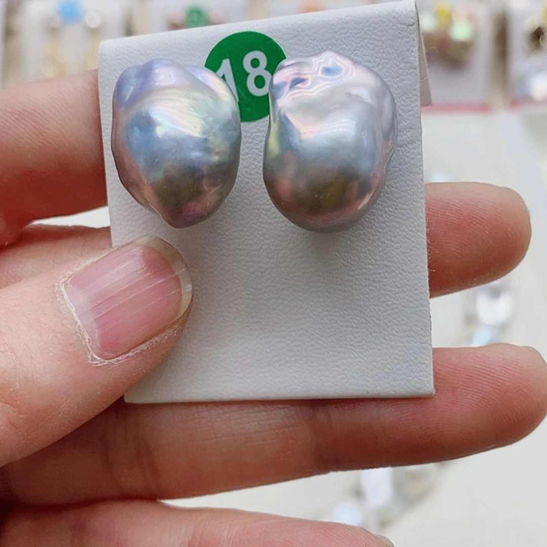 【闪购商品】淡水珍珠耳饰银S925镶嵌