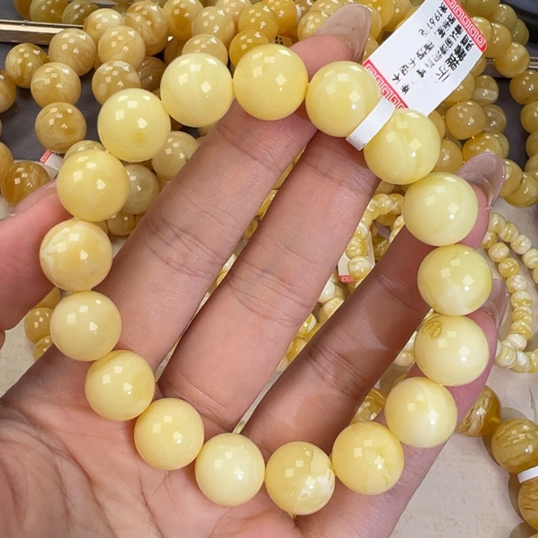 手链琥珀未镶嵌19.7白蜡