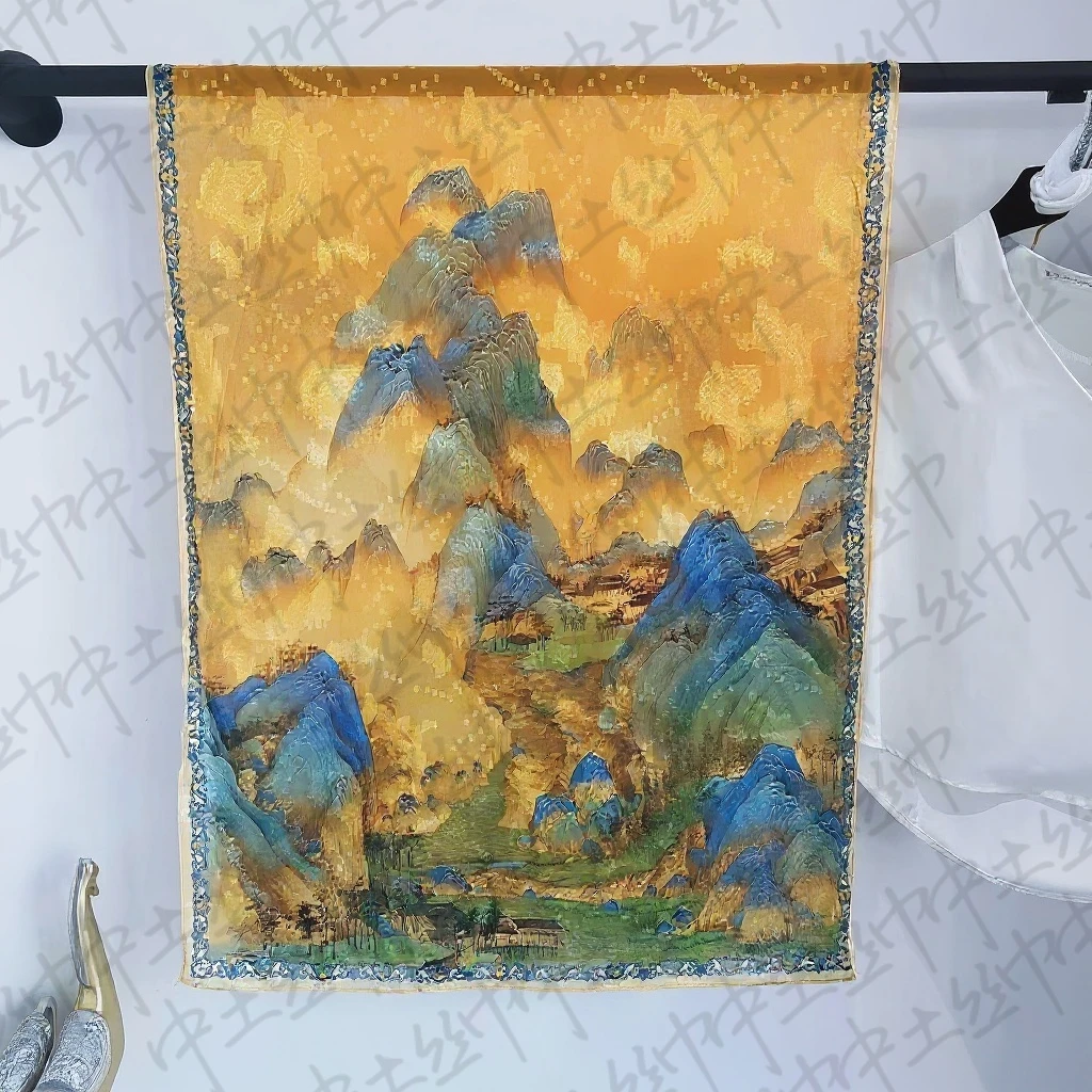 Q3 千里江山 披肩围巾 180*70左右