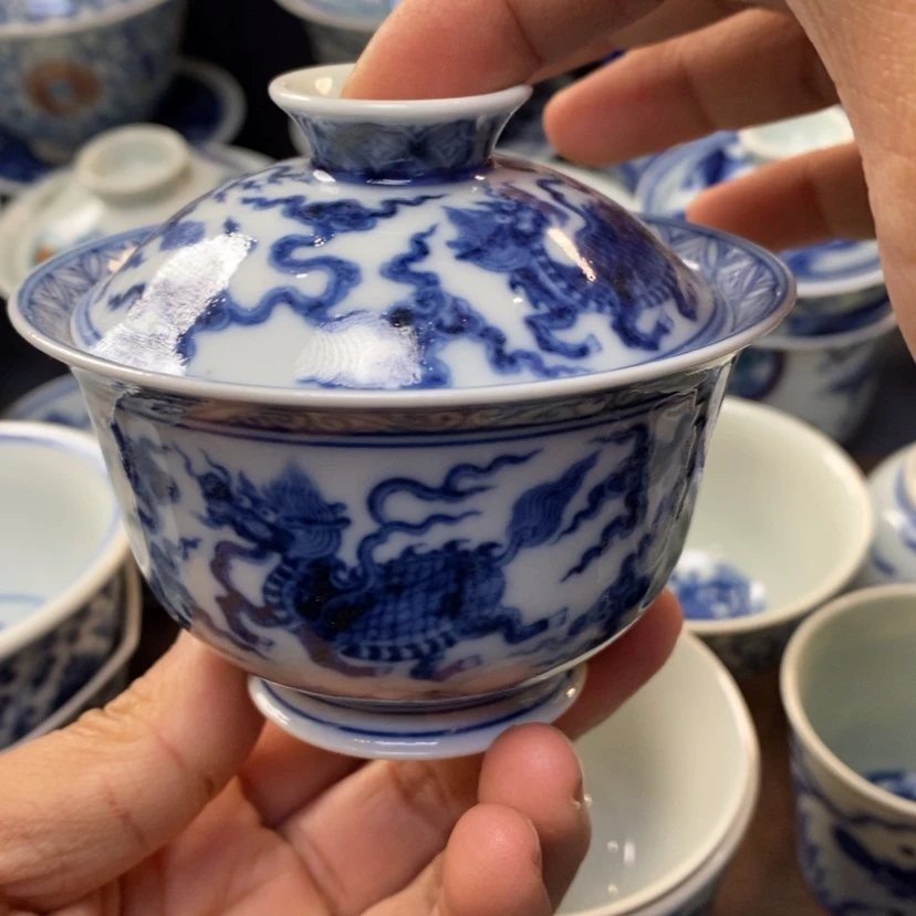 【闪购商品】景德镇青花瓷盖碗