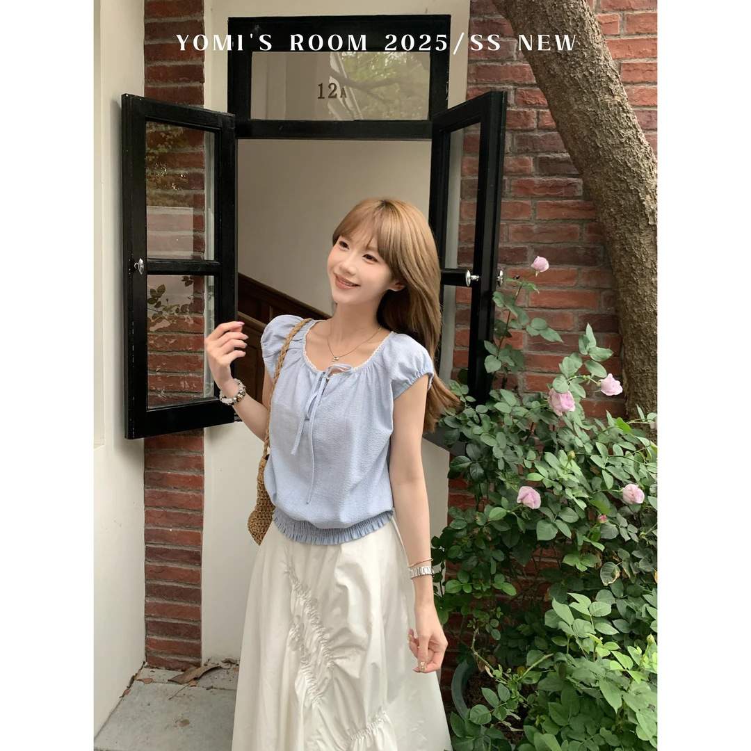 YOMI定制【柏林岛】休闲显瘦百搭轻薄衬衫上衣女夏季欧若风