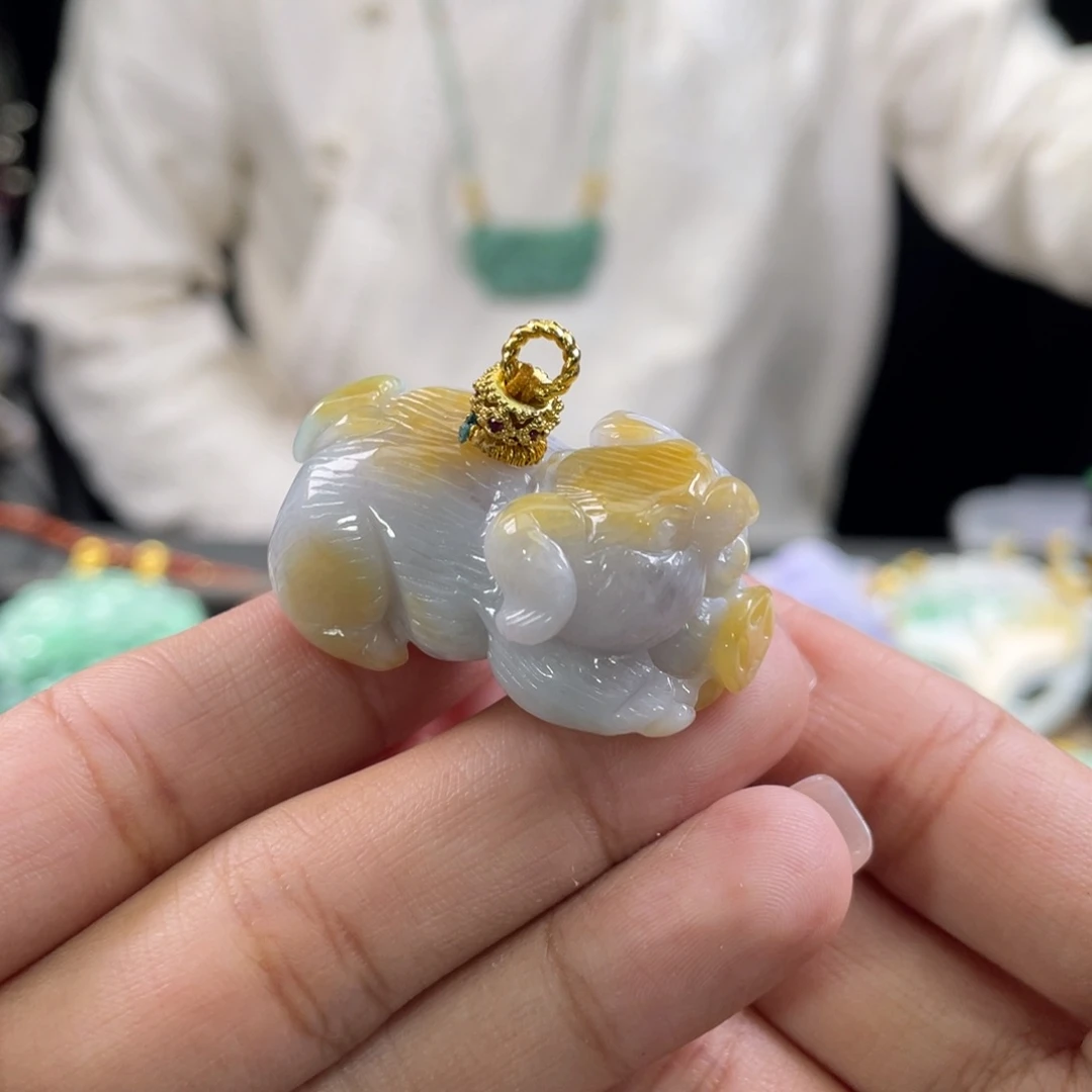 翡翠颈饰未镶嵌代编织