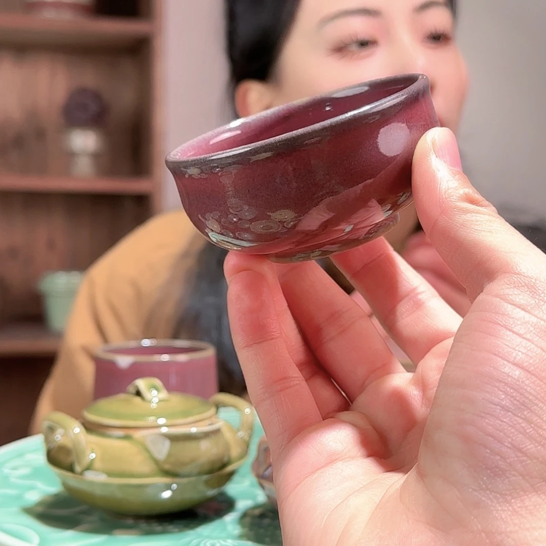 茶碗秋潭紫手工杯