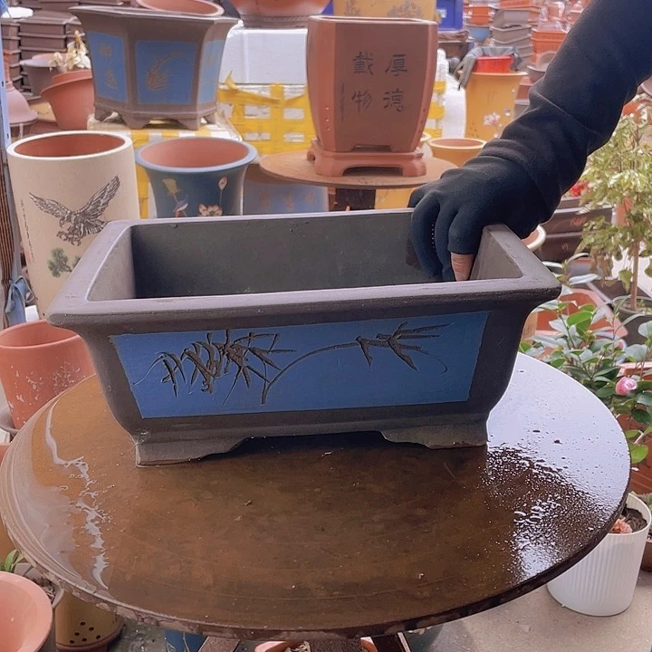 宜兴紫砂蓝马槽32