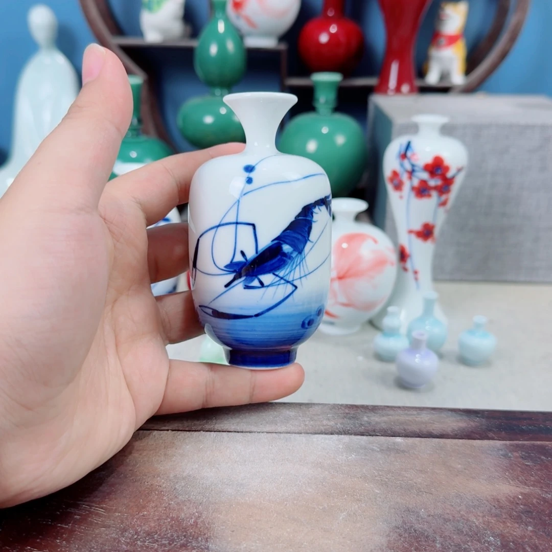陶瓷手工小花器摆件