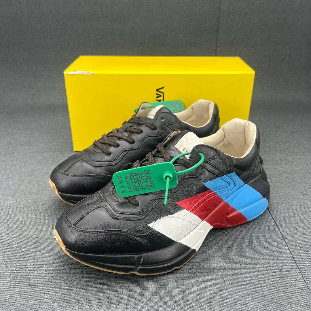 90新 GUCCI/古驰 gucci rhyton 红蓝白 码数 7.5 41.5 配盒