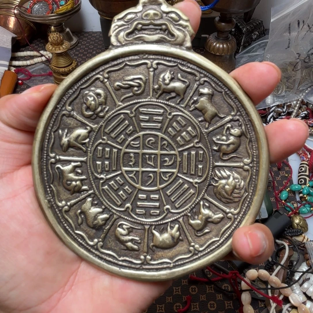 铜星月菩提吊坠项链