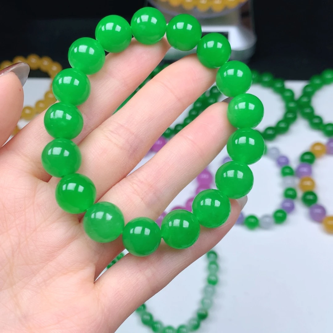 蝶***录一物一拍，卡12阳绿手串17颗