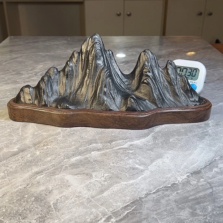 青***云奇石茶宠鱼缸文房摆件