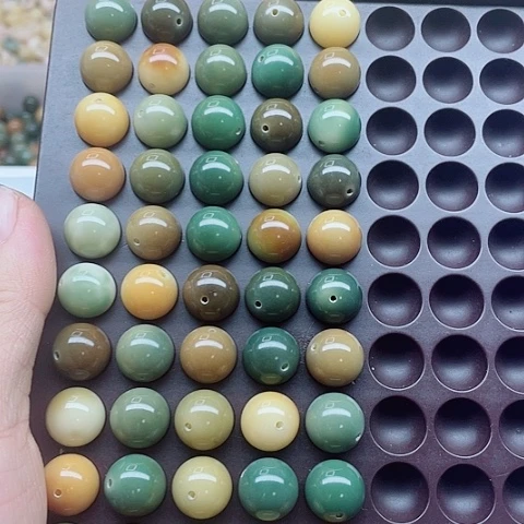 白玉菩提吊坠14精品多宝圆50颗