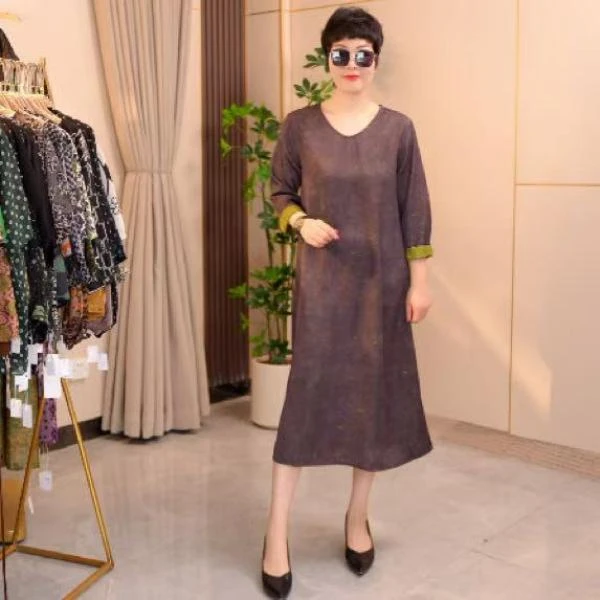 3337-47新款女士双面穿连衣裙