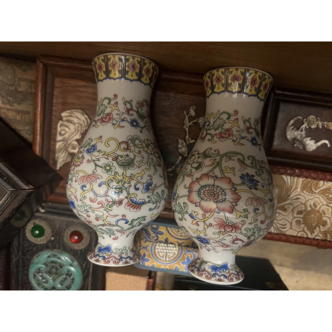 家居饰品一对瓶 流水家居摆件仿古工艺品