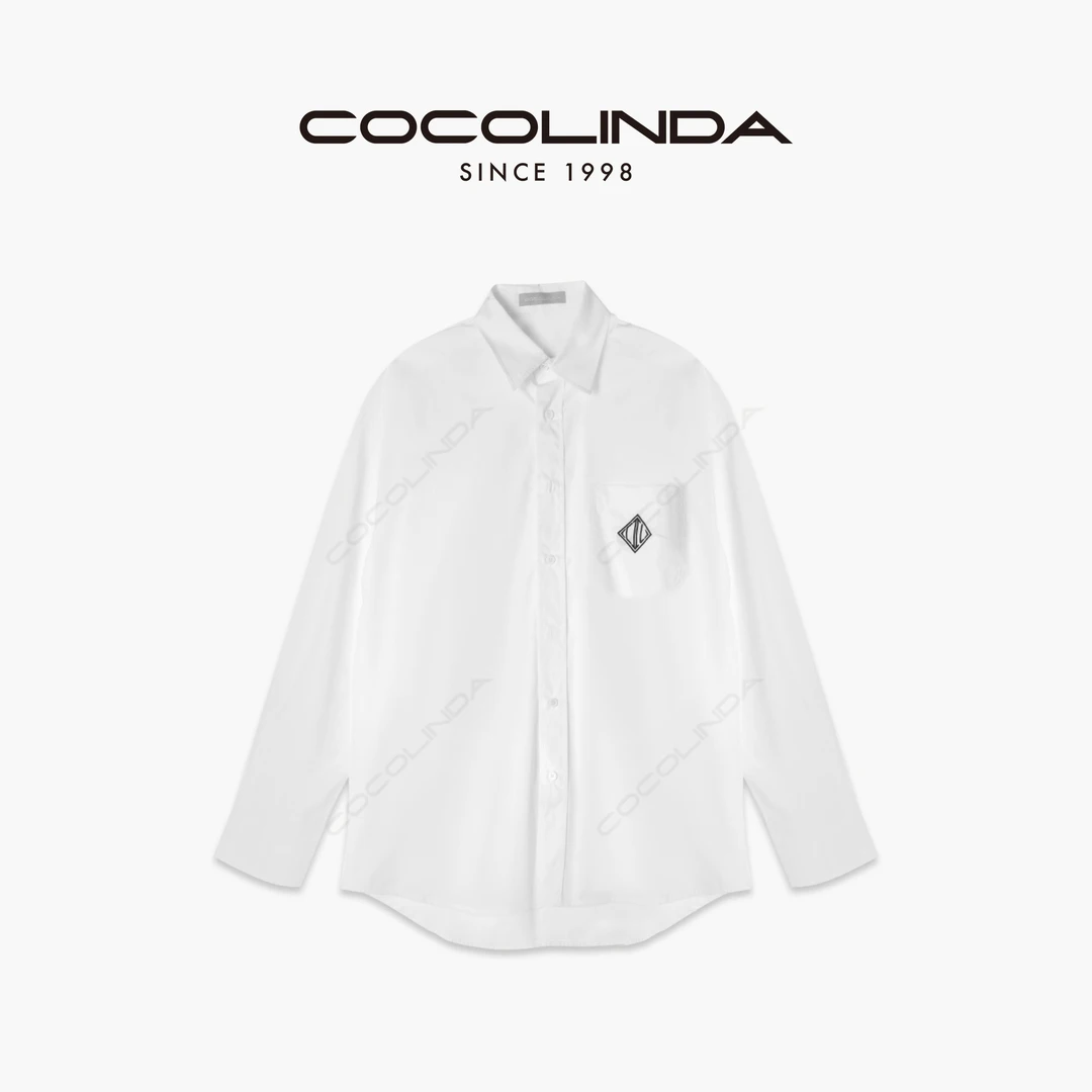 COCOLINDA | 拉夫风男女CP刺绣口袋衬衫 K1698