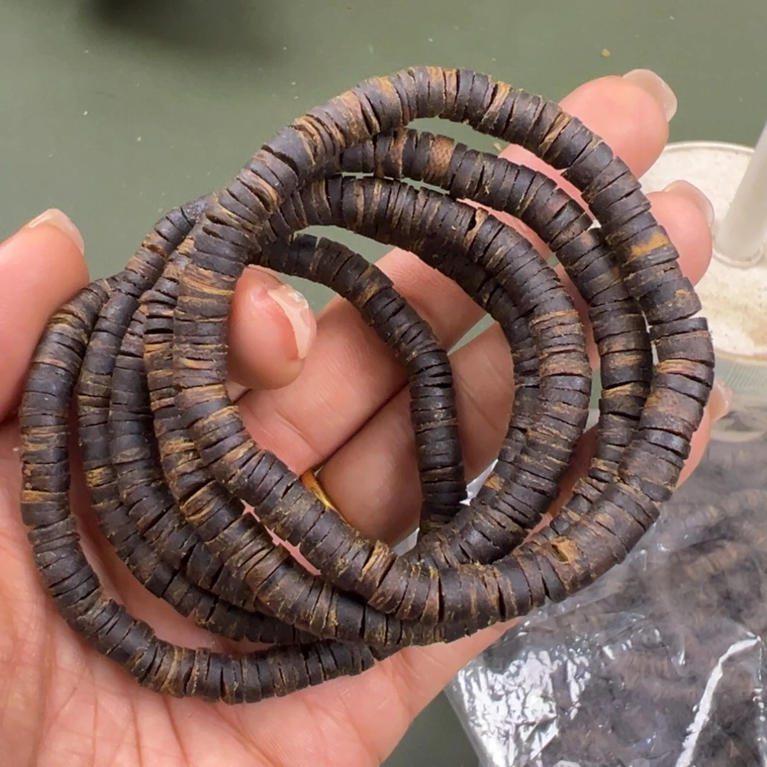 沉香手串海南流油王沉水片珠卡6/5g单圈多样性发一