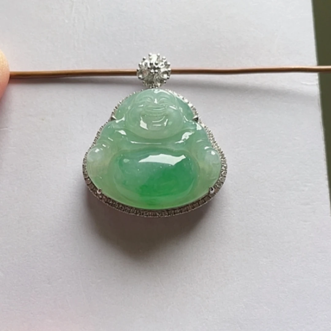 【闪购商品】吊坠(不含链)18K金镶嵌翡翠