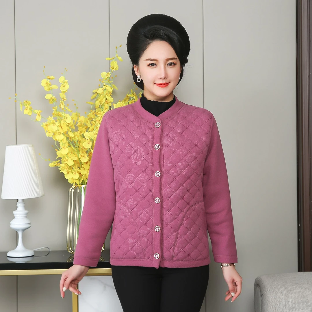 冬季保暖棉衣内胆羊皮毛一体冬季加厚保暖套装中老年外套秋冬