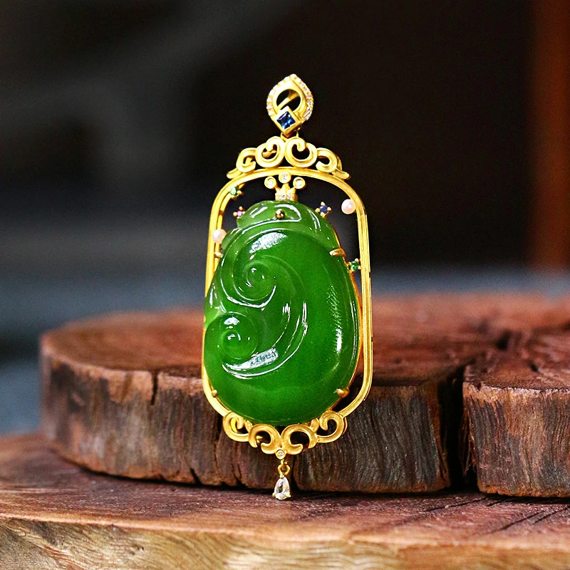 和田玉吊坠如意【8039AX】【春日珠宝】