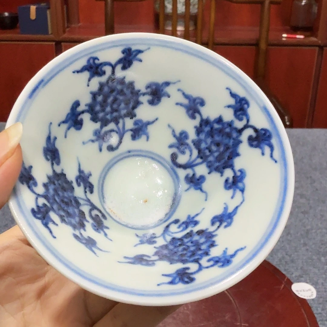 一***室瓷片青花杯子一件完整完整