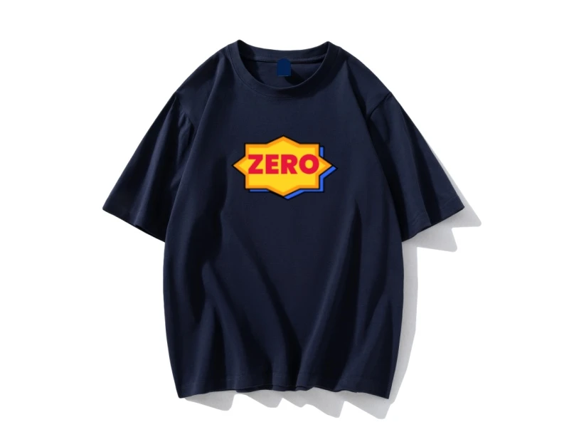 归0 潮牌美式运动休闲短袖 字母宽松男女同款纯棉T恤
