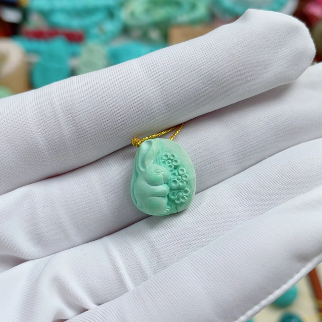 未镶嵌绿松石珠宝奇石夏****密