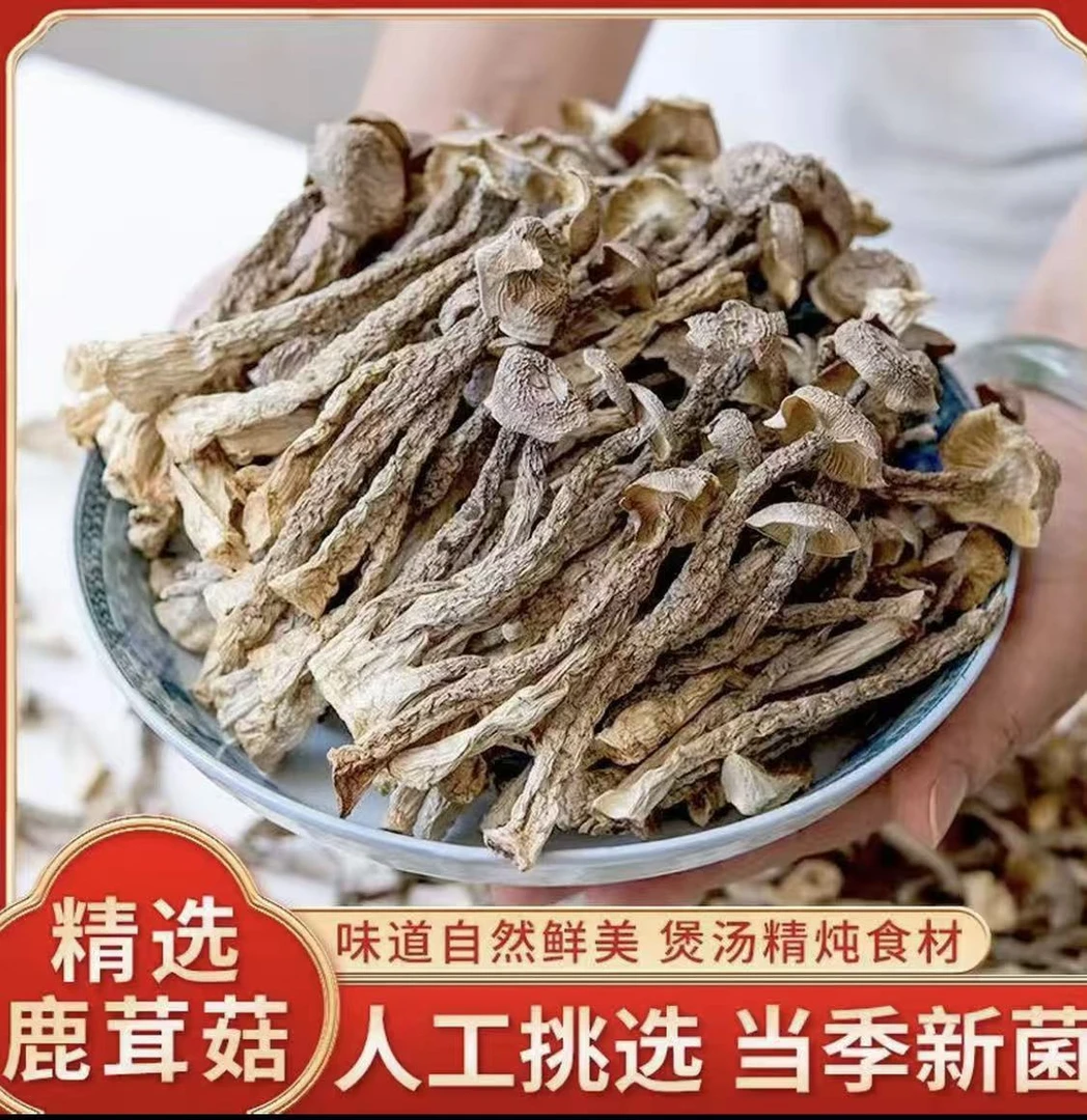 鹿茸菇干新货农家特产煲汤食材到手有试吃