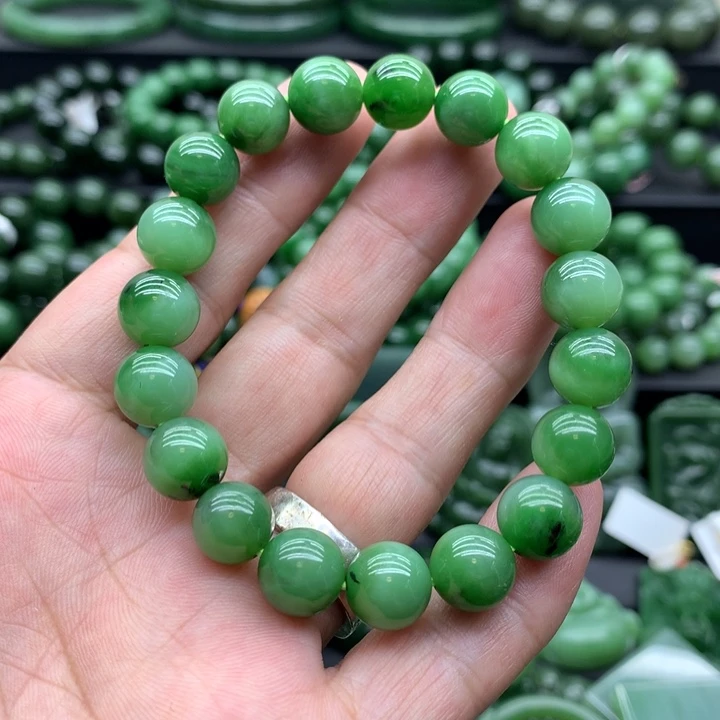 手链未镶嵌和田玉（碧玉）