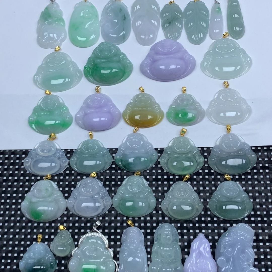 翡翠未镶嵌颈饰天然