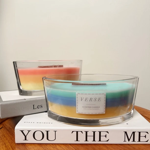 香薰蜡烛三色白噪音玻璃香氛