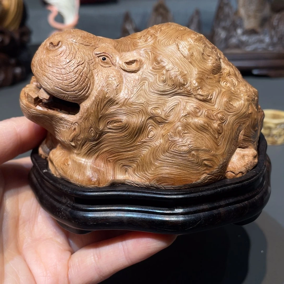 军***荔枝木摆件香炉工艺品