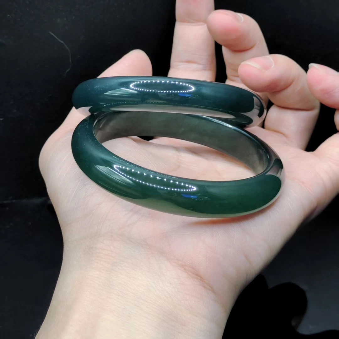 【老三珠宝】翡翠宽条手镯S16【多样性发其一】圈口52-64mm