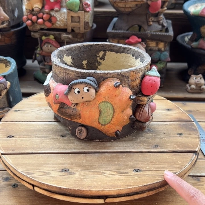嘻哈多肉花盆百搭