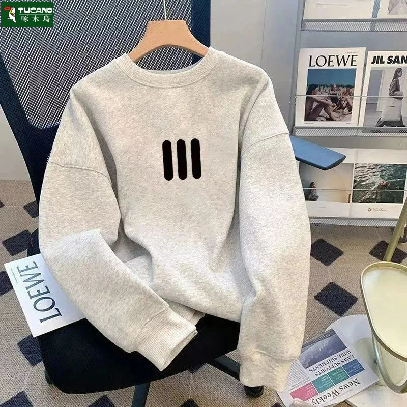 啄木鸟男士卫衣t恤男装长袖圆领新款上衣韩版休闲时尚百搭套头潮