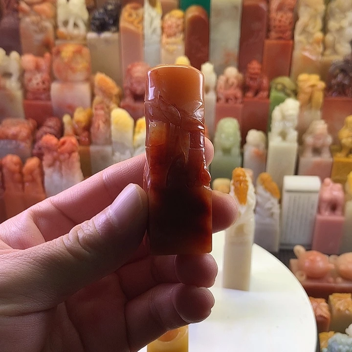 寿山石印石老挝节节高升