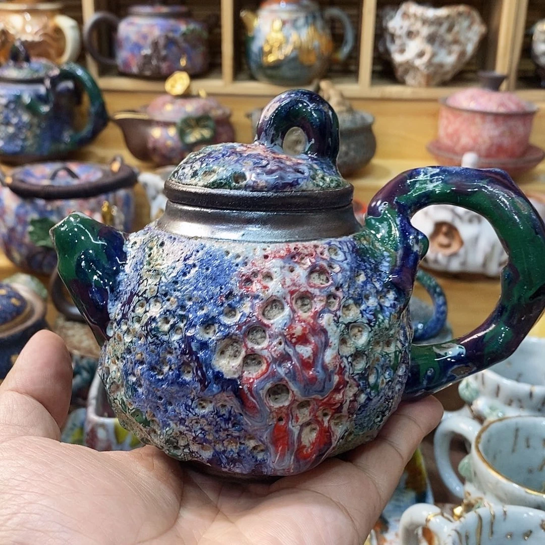 粗陶志野柴烧茶器
