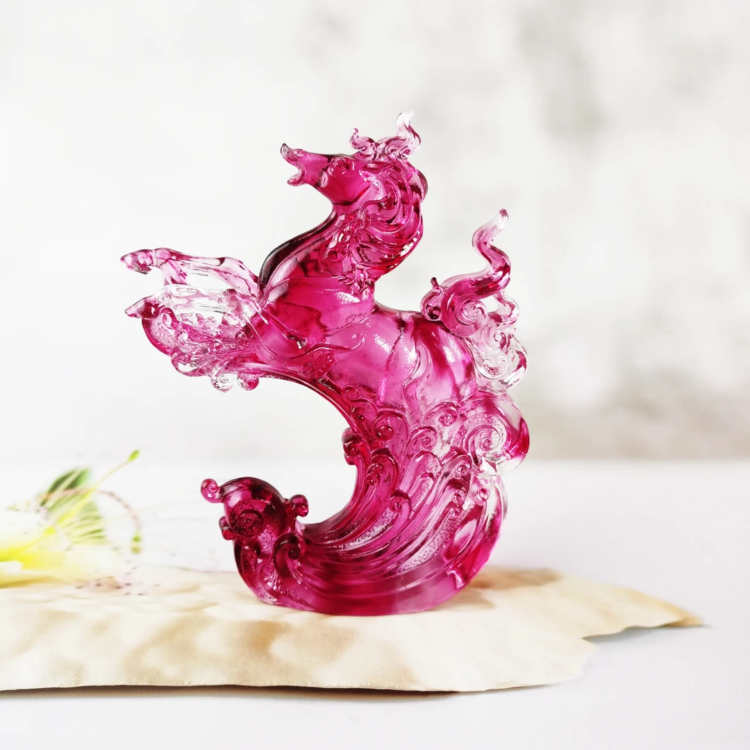 古法琉璃《前程似锦》马摆件手工雕刻客厅办公室开业高档新中式貔貅