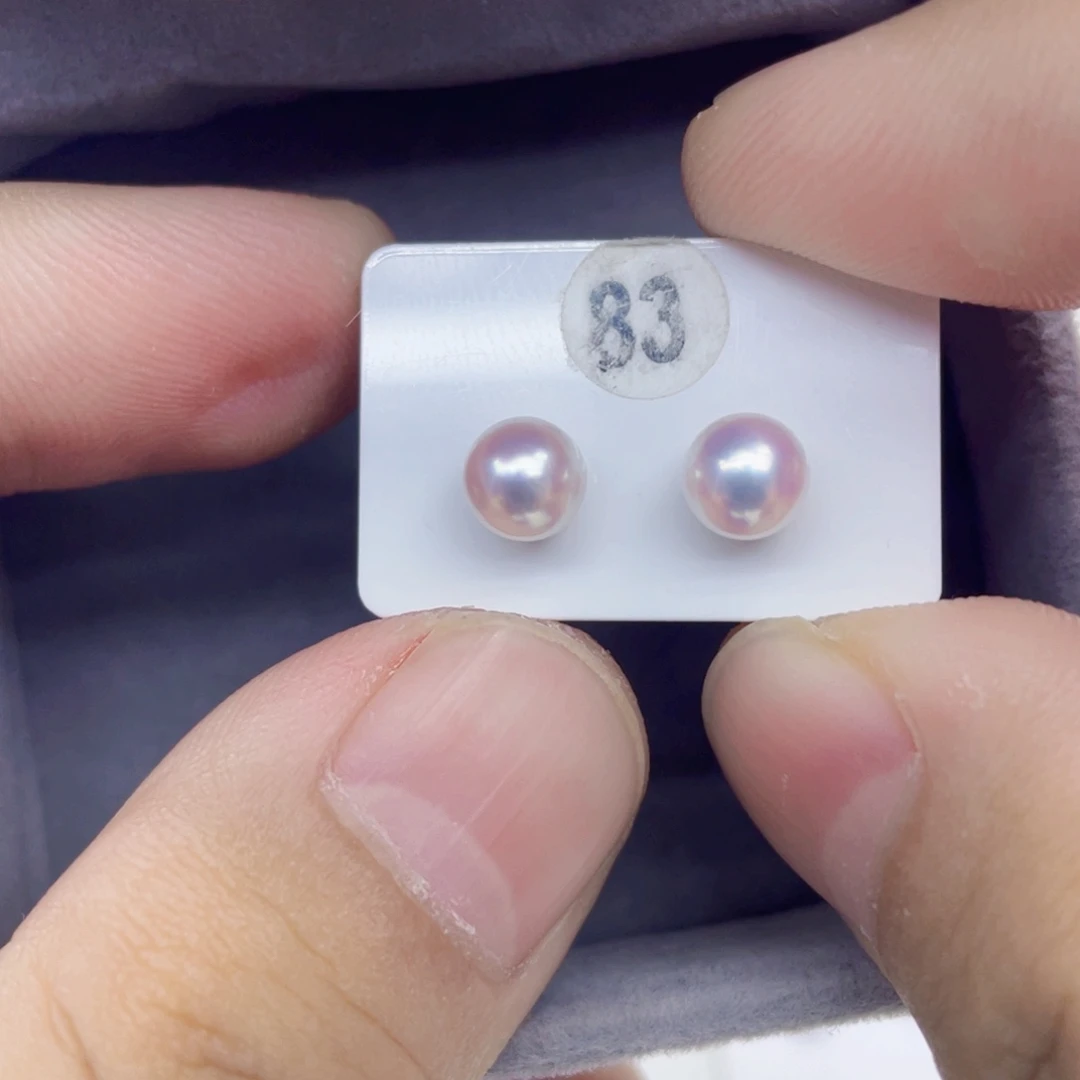 耳饰银S925镶嵌淡水珍珠Ak