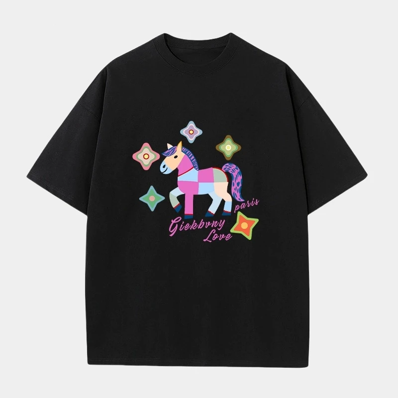 海外订单尾货~剪标撤回外贸潮流美式卡通印花纯棉短袖T恤男女情侣