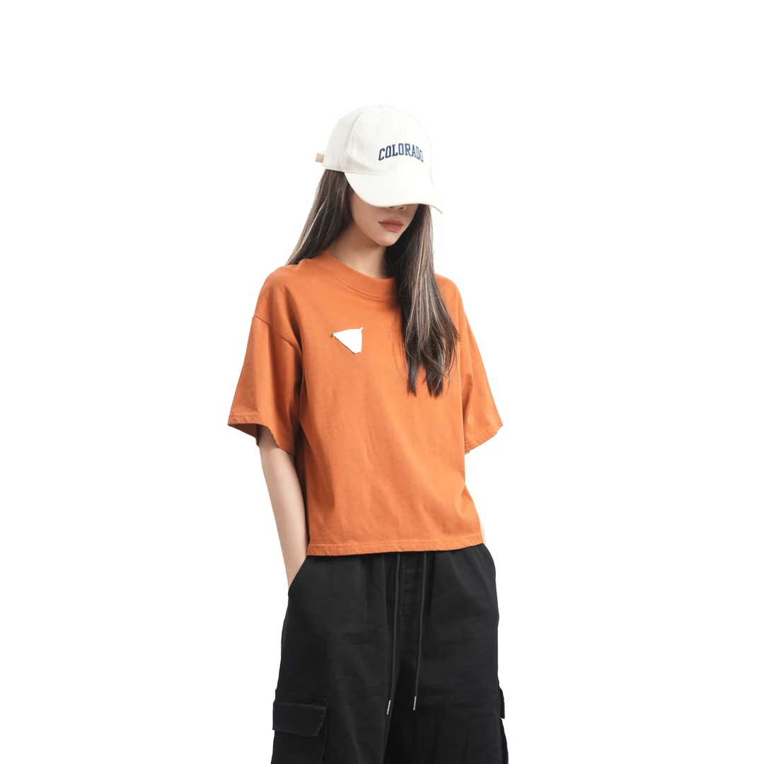 JOJO年度大清货！【倒三角】显瘦短袖松短款T恤上衣